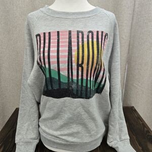 Billabong Women's Gray Sweatshirt with Sunset Graphic